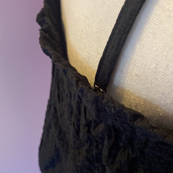 Entro Black Spagetti Strap Ruffled Top Size Small - Picture 5 of 8